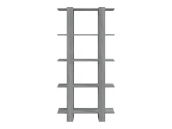 Estantería madera contrachapada gris Sonoma 80x30x160 cm