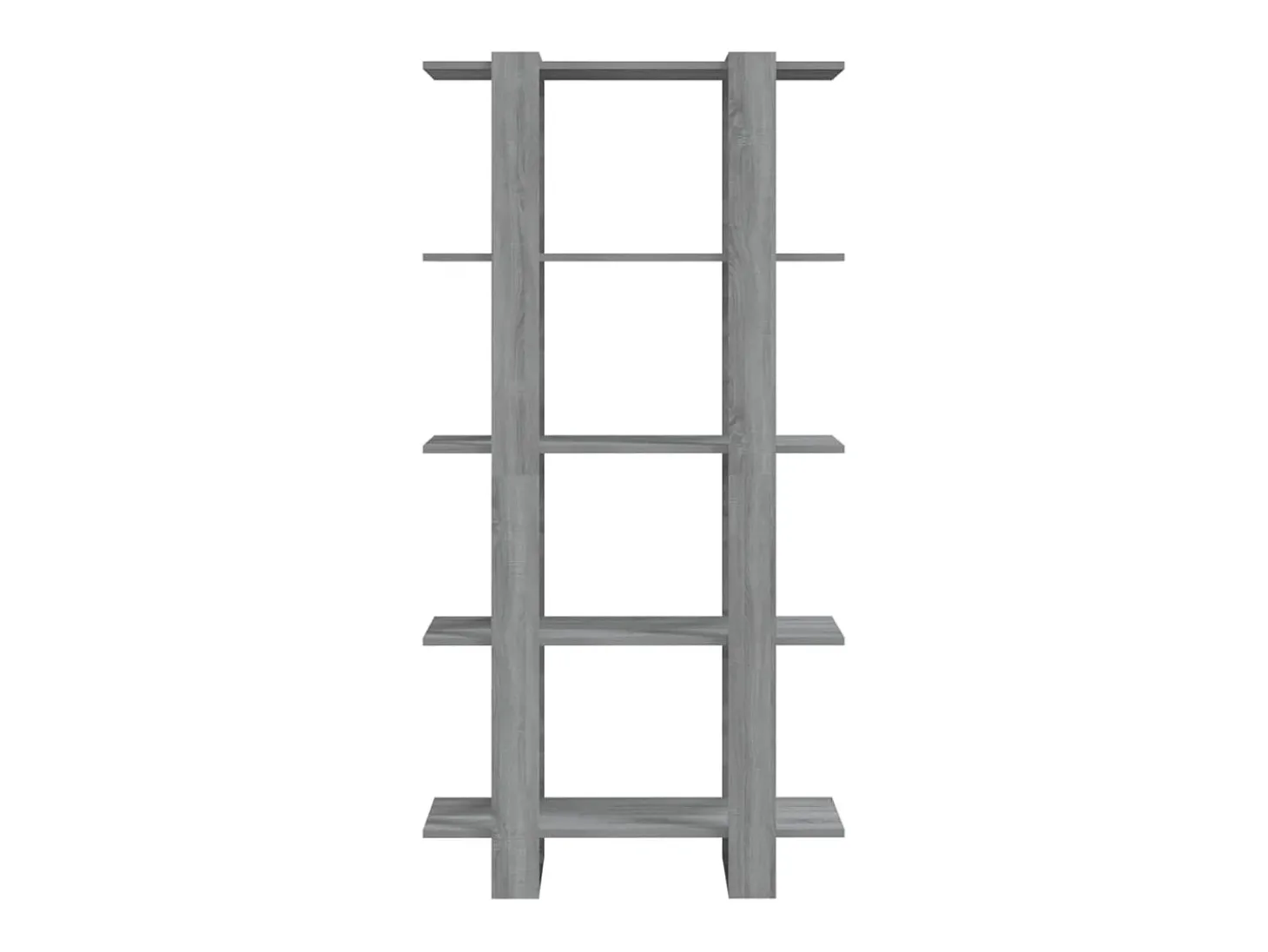 Estantería madera contrachapada gris Sonoma 80x30x160 cm
