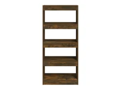 Estantería madera contrachapada roble ahumado 60x30x135 cm