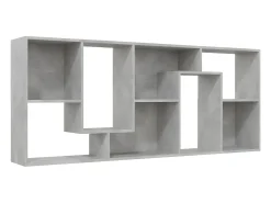 Estantería madera contrachapada gris hormigón 67x24x161 cm