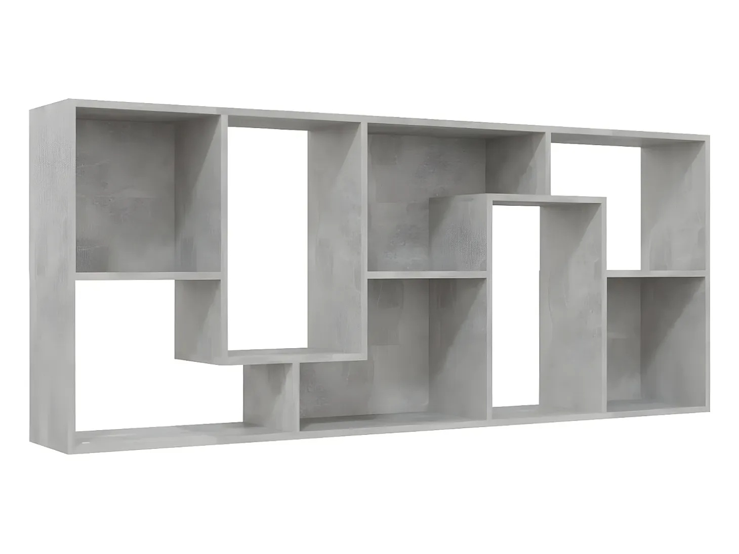 Estantería madera contrachapada gris hormigón 67x24x161 cm