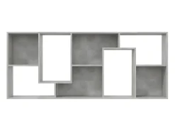 Estantería madera contrachapada gris hormigón 67x24x161 cm