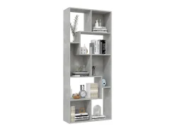Estantería madera contrachapada gris hormigón 67x24x161 cm