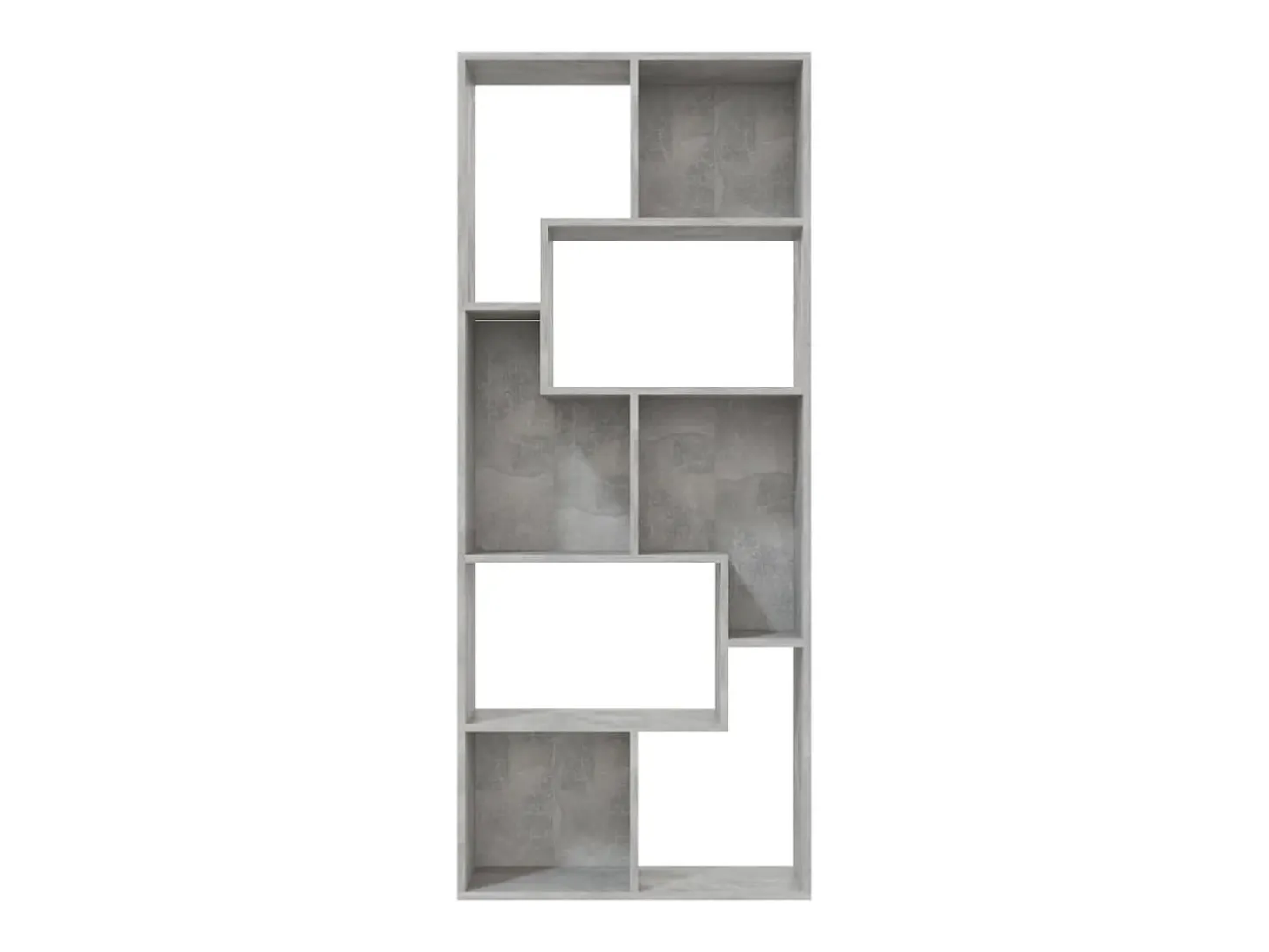 Estantería madera contrachapada gris hormigón 67x24x161 cm