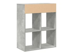 Estantería madera contrachapada gris hormigón 66x31x80 cm