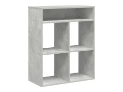 Estantería madera contrachapada gris hormigón 66x31x80 cm