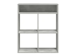 Estantería madera contrachapada gris hormigón 66x31x80 cm