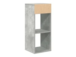 Estantería madera contrachapada gris hormigón 34x31x80 cm