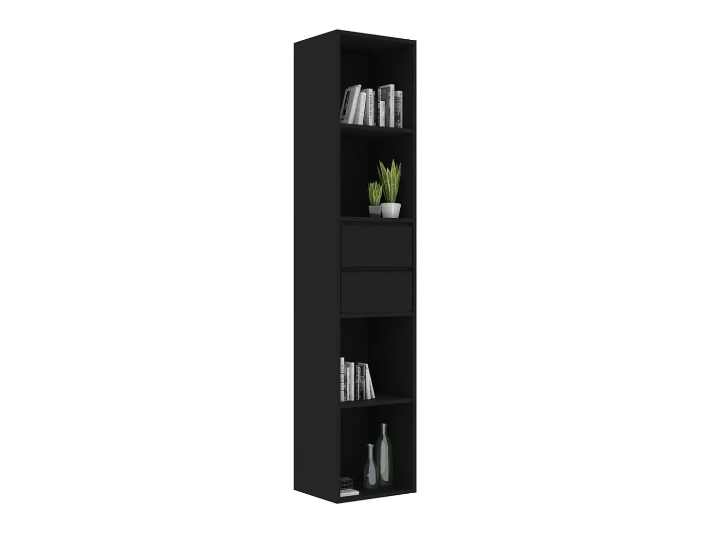 Estantería madera contrachapada negro 36x30x171 cm