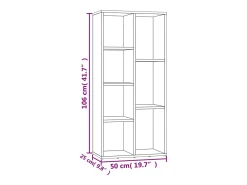 Estantería madera contrachapada color roble Sonoma 50x25x106cm