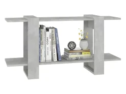 Estantería madera contrachapada gris hormigón 100x30x51 cm