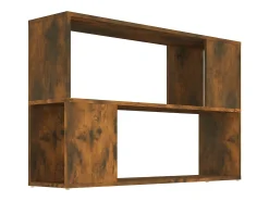 Estantería madera contrachapada color roble ahumado 100x24x63cm