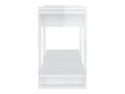 Estantería madera contrachapada blanco brillante 100x30x51 cm