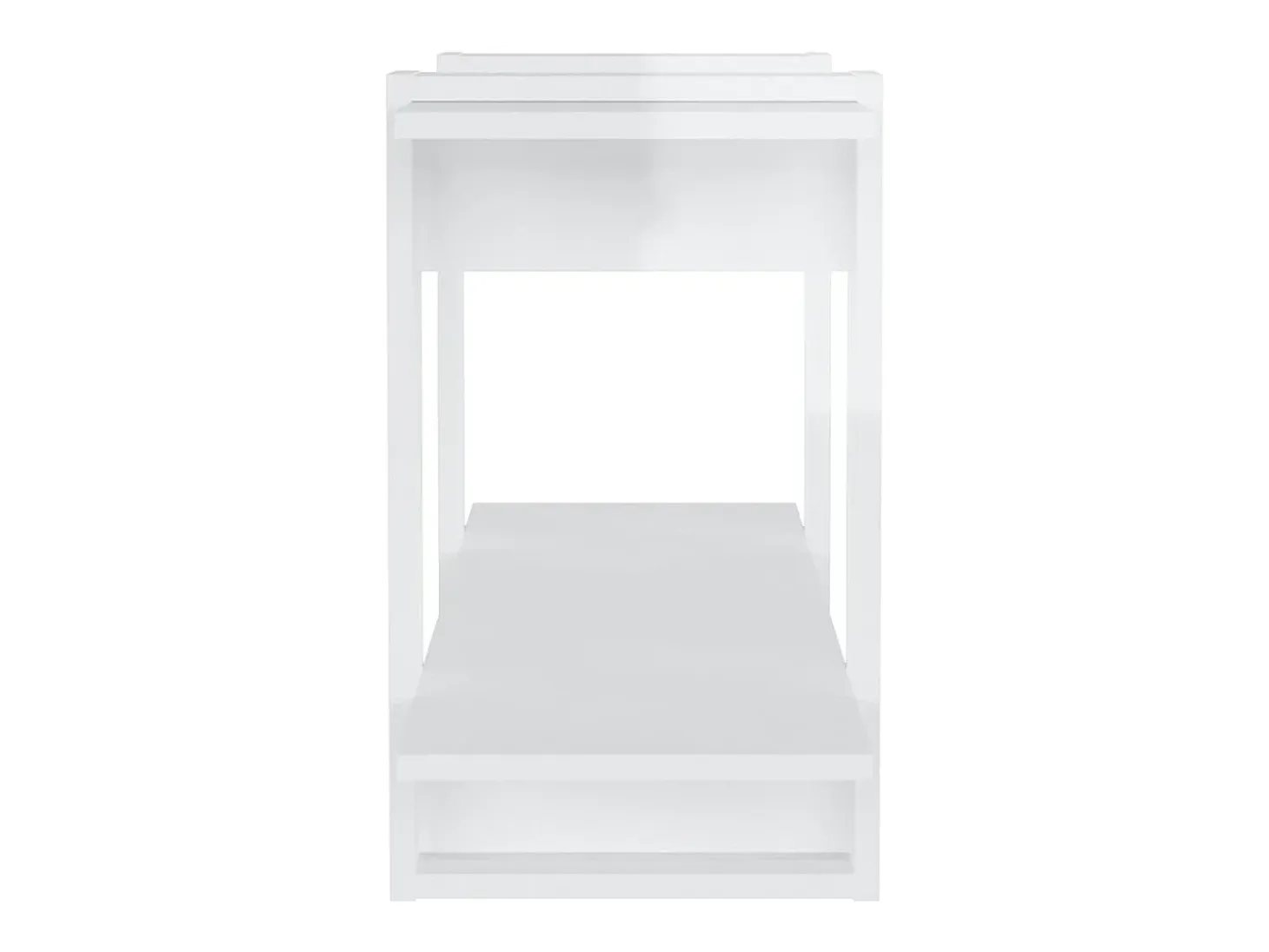 Estantería madera contrachapada blanco brillante 100x30x51 cm