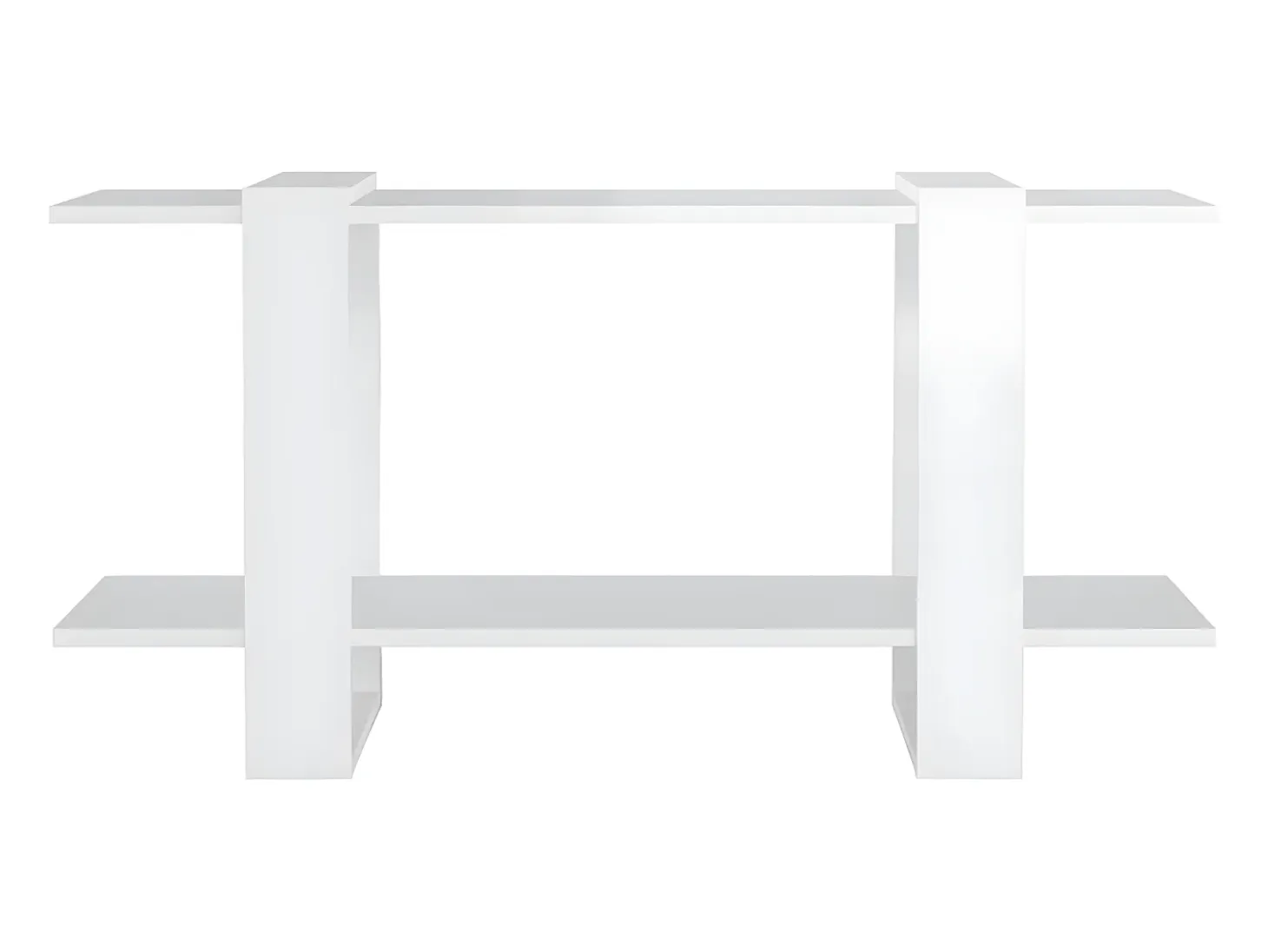 Estantería madera contrachapada blanco brillante 100x30x51 cm