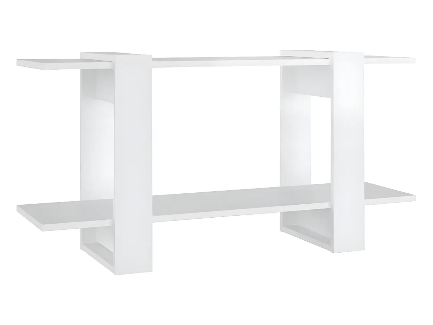 Estantería madera contrachapada blanco brillante 100x30x51 cm