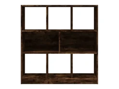Estantería madera contrachapada roble ahumado 97,5x29,5x100 cm