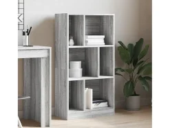 Estantería madera de ingeniería gris Sonoma 57x28,5x107,5 cm