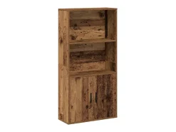 Estantería madera de ingeniería color envejecido 60x24x120 cm