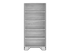 Estantería madera de ingeniería color gris Sonoma 80x31x169 cm