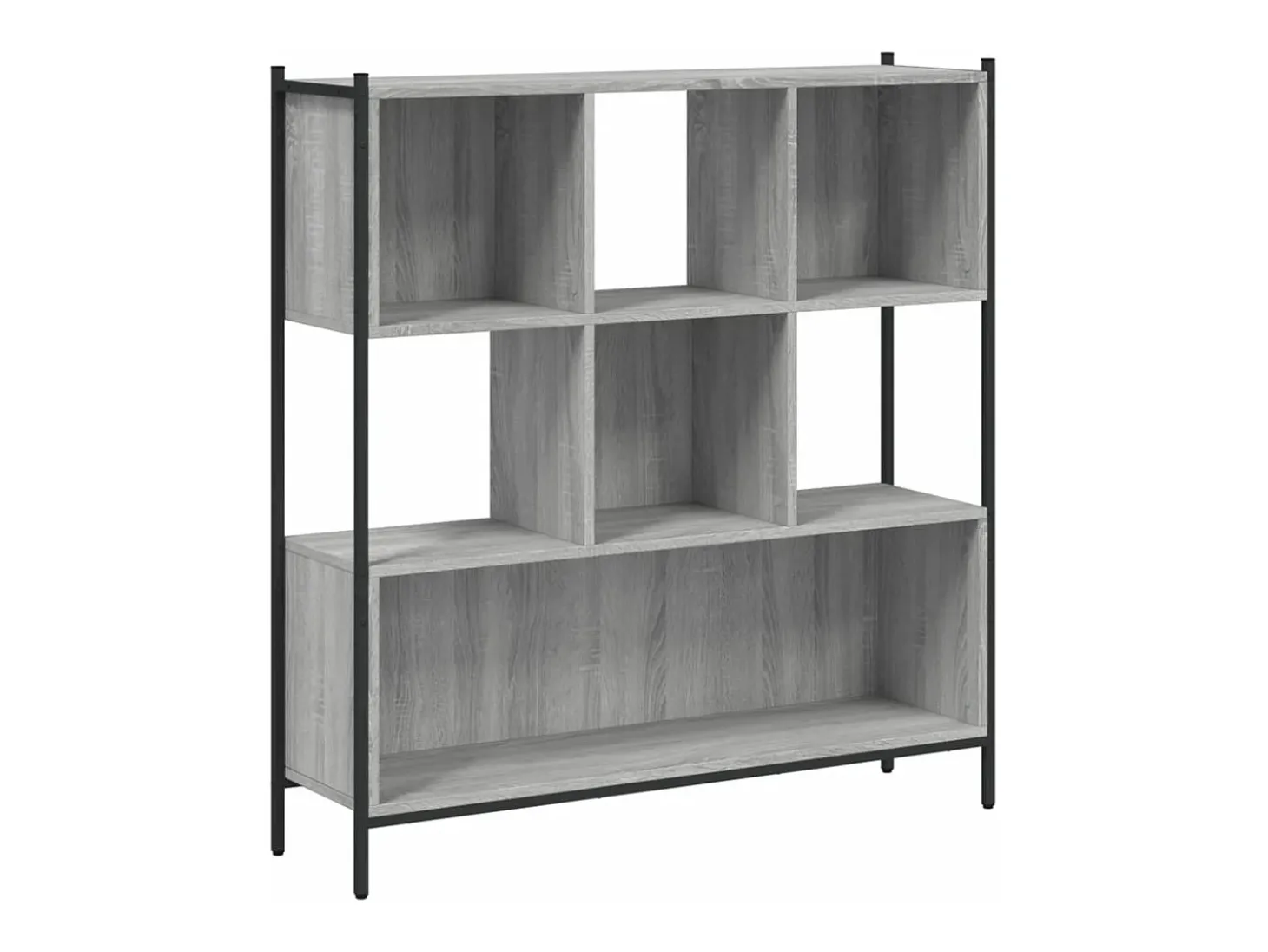 Estantería madera de ingeniería gris Sonoma 102x28x172 cm