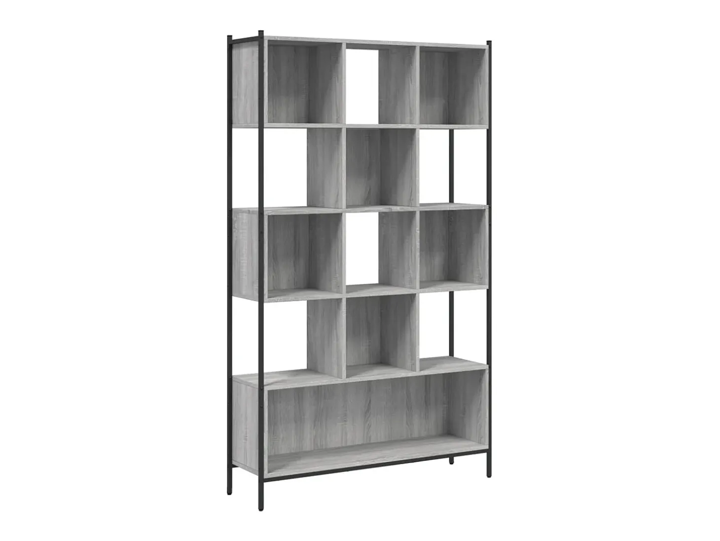 Estantería madera de ingeniería gris Sonoma 102x28x172 cm