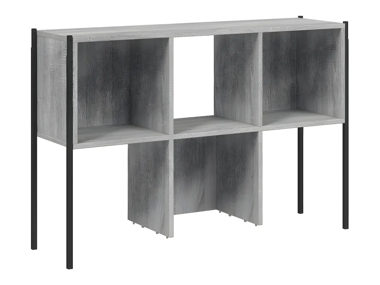 Estantería madera de ingeniería gris Sonoma 102x28x172 cm