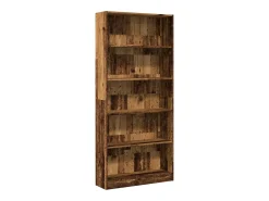 Estantería madera de ingeniería color envejecido 80x24x176 cm