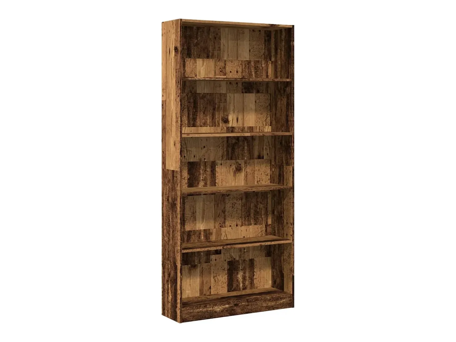 Estantería madera de ingeniería color envejecido 80x24x176 cm