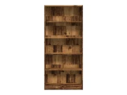 Estantería madera de ingeniería color envejecido 80x24x176 cm