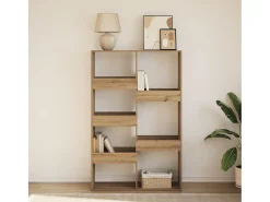 Estantería madera de ingeniería roble artisan 100x33x155,5 cm