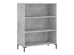 Estantería madera de ingeniería gris hormigón 69,5x32,5x90 cm
