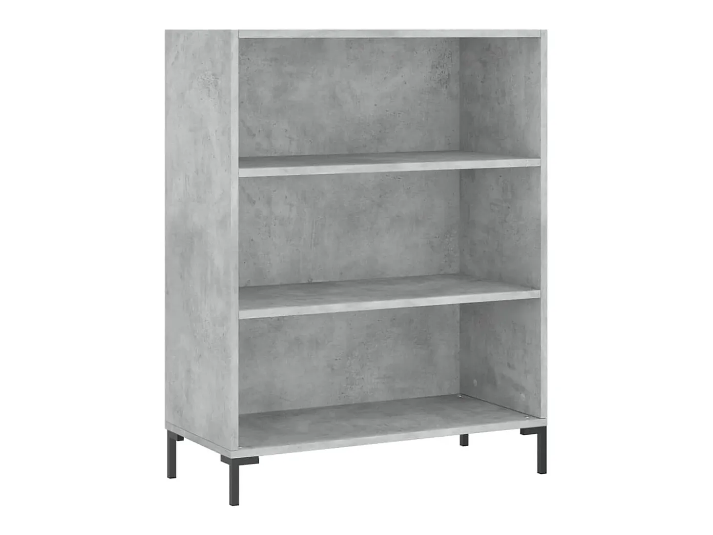 Estantería madera de ingeniería gris hormigón 69,5x32,5x90 cm