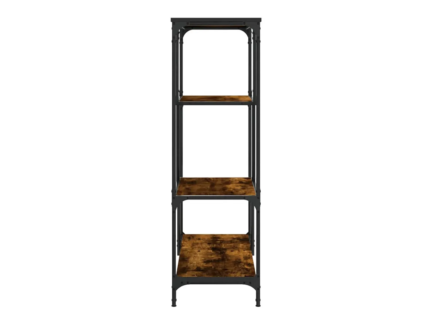 Estantería madera de ingeniería acero roble ahumado 81x36x115cm