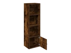 Estantería madera de ingeniería roble ahumado 31x24x102 cm