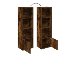 Estantería madera de ingeniería roble ahumado 31x24x102 cm