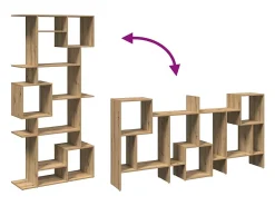 Estantería madera de ingeniería roble artisian 92x29x188 cm