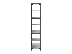 Estantería madera de ingeniería y acero Sonoma gris 91x36x176cm