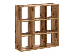Estantería madera de ingeniería color envejecido 102x32x102 cm