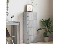 Estantería madera de ingeniería gris sonoma 40x24x102 cm