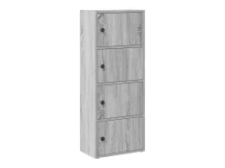 Estantería madera de ingeniería gris sonoma 40x24x102 cm