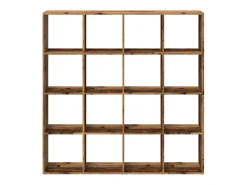 Estantería madera de ingeniería envejecida 137,5x29x137,5 cm