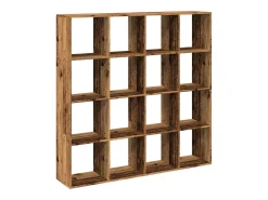 Estantería madera de ingeniería envejecida 137,5x29x137,5 cm