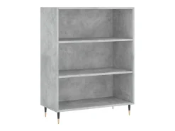 Estantería madera de ingeniería gris hormigón 69,5x32,5x90 cm