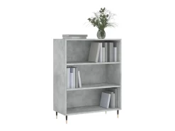 Estantería madera de ingeniería gris hormigón 69,5x32,5x90 cm