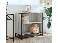 Estantería madera de ingeniería color gris sonoma 80,5x35x76 cm