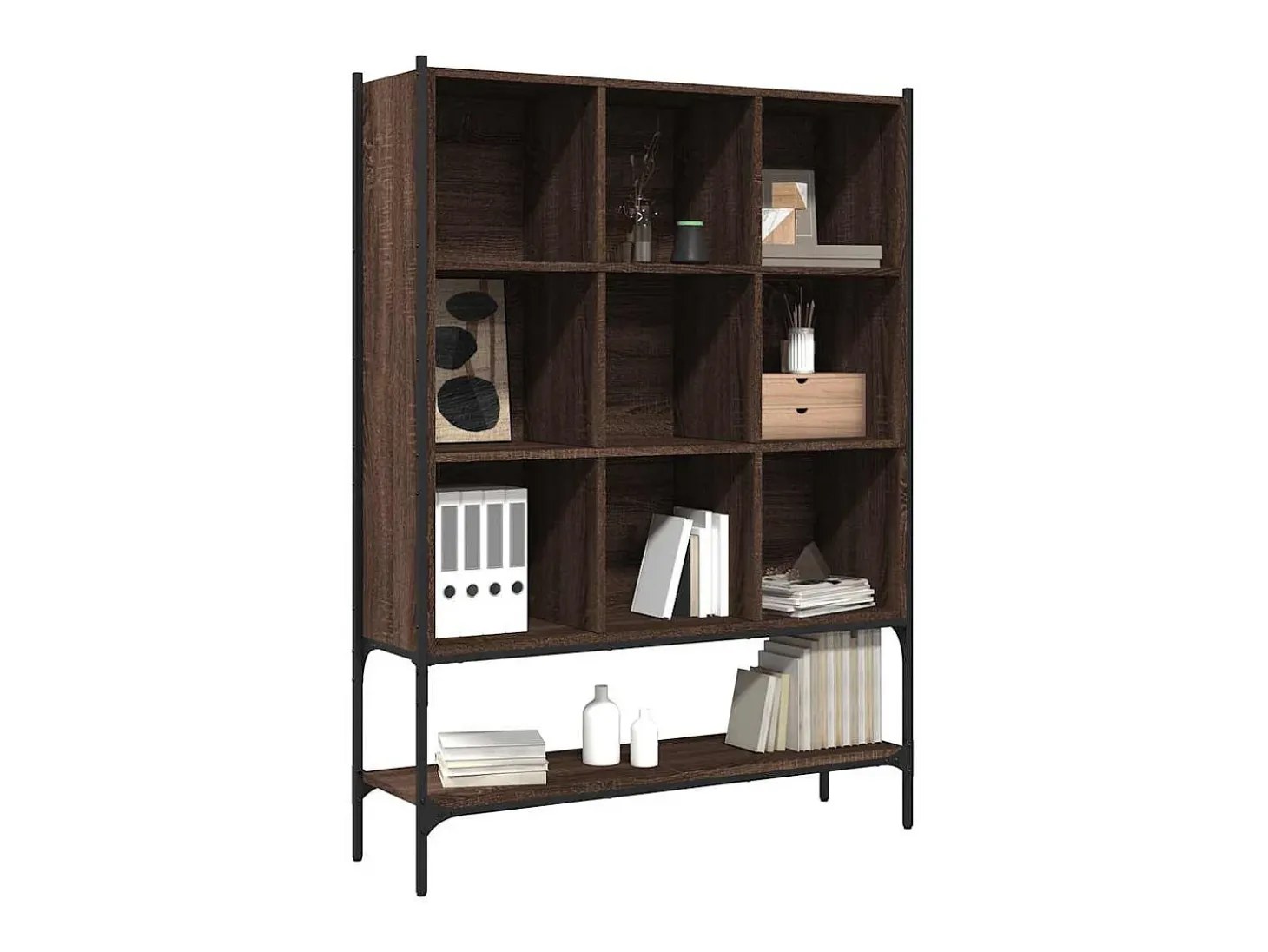 Estantería madera de ingeniería marrón roble 102x30x141,5 cm
