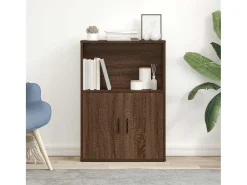 Estantería madera de ingeniería marrón roble 60x24x85 cm