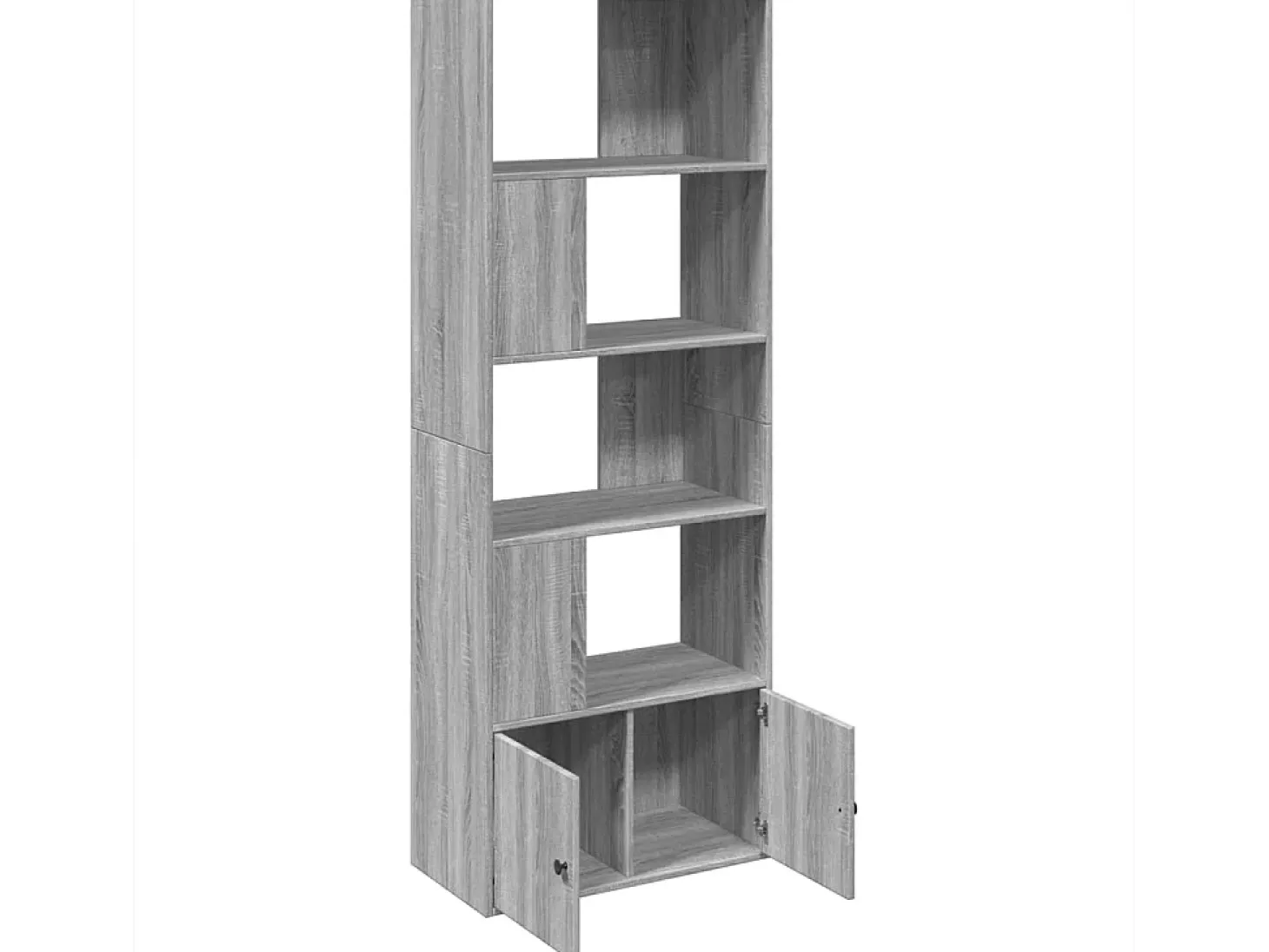 Estantería madera de ingeniería gris Sonoma 70x36x189 cm