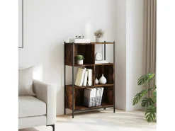 Estantería madera de ingeniería roble ahumado 72x28x109 cm
